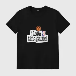 Мужская футболка хлопок I love this game