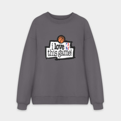 Мужской свитшот oversize без начеса хлопок I love this game
