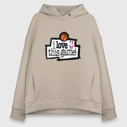 Женское худи Oversize хлопок I love this game