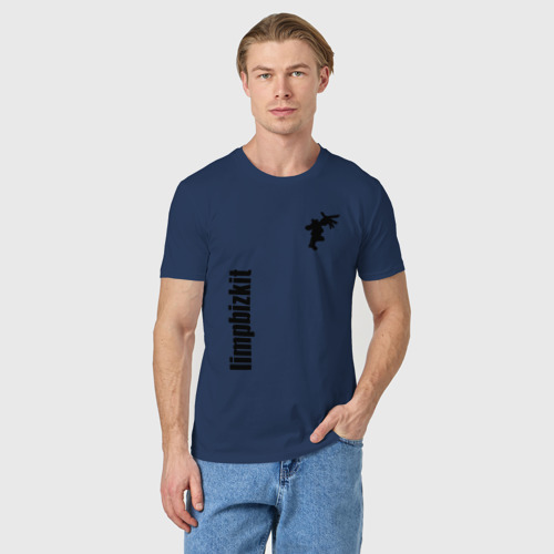 Мужская футболка хлопок Limp Bizkit, цвет темно-синий - фото 3