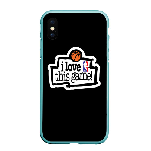 Чехол для iPhone XS Max матовый NBA. I love this game, цвет мятный