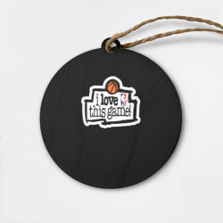 Деревянная игрушка круг NBA. I love this game