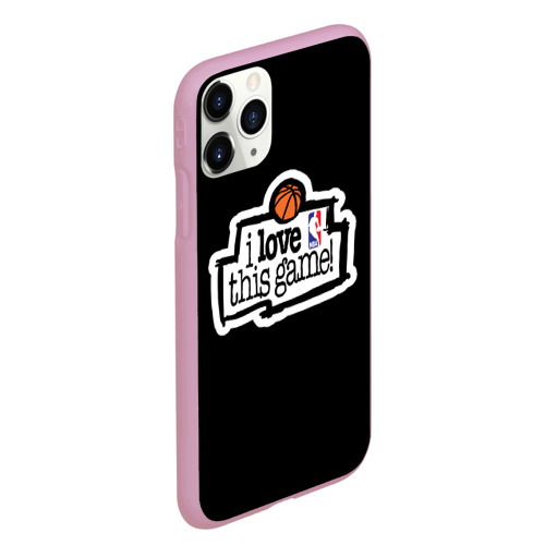 Чехол для iPhone 11 Pro Max матовый NBA. I love this game, цвет розовый - фото 3