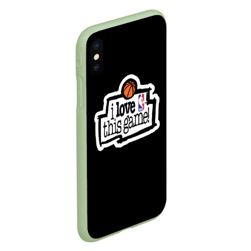 Чехол для iPhone XS Max матовый NBA. I love this game, цвет салатовый - фото 3