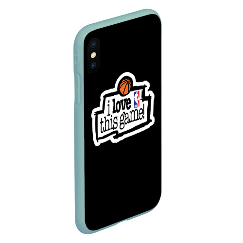 Чехол для iPhone XS Max матовый NBA. I love this game, цвет мятный - фото 3