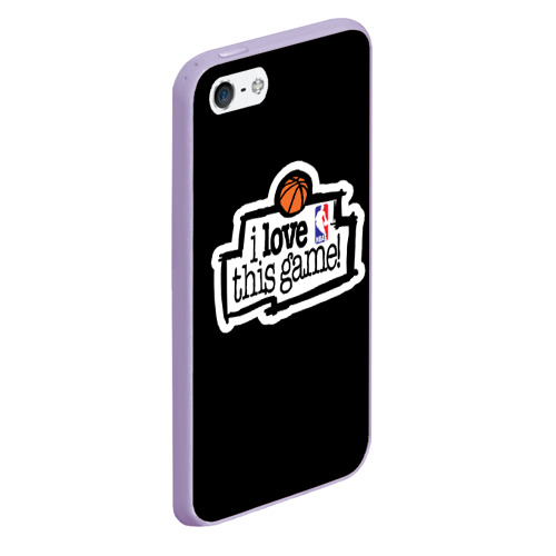 Чехол для iPhone 5/5S матовый NBA. I love this game, цвет светло-сиреневый - фото 3