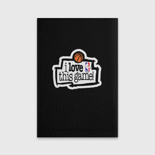 Обложка для паспорта матовая кожа NBA. I love this game, цвет зеленый - фото 2