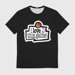 Мужская футболка 3D NBA. I love this game