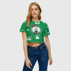 Женская футболка Crop-top 3D Boston Celtics, nba - фото 2