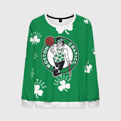Мужской свитшот 3D Boston Celtics, nba, цвет белый