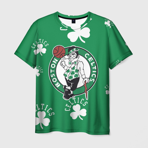 Мужская футболка с принтом Boston Celtics, nba, вид спереди №1