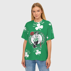 Женская футболка oversize 3D Boston Celtics, nba - фото 2