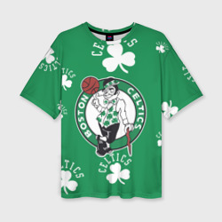 Женская футболка oversize 3D Boston Celtics, nba