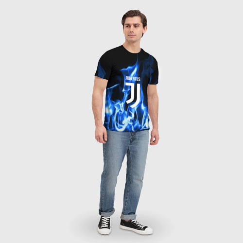 Мужская футболка 3D с принтом JUVENTUS, вид сбоку #3