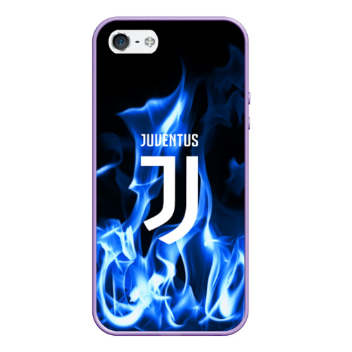 Чехол для iPhone 5/5S матовый Juventus, цвет светло-сиреневый