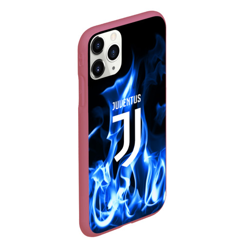 Чехол для iPhone 11 Pro Max матовый Juventus, цвет малиновый - фото 3