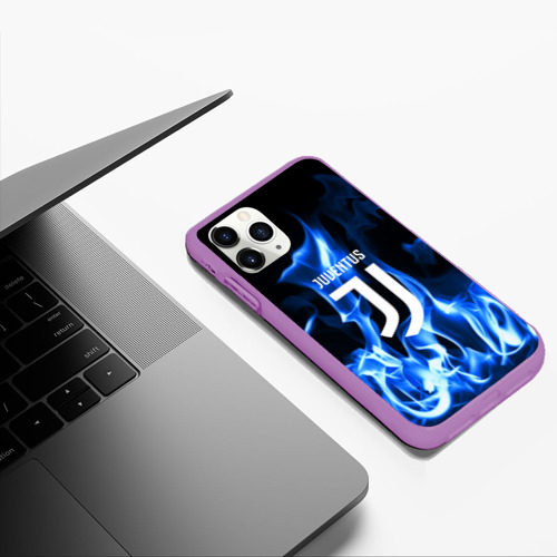 Чехол для iPhone 11 Pro Max матовый Juventus, цвет фиолетовый - фото 5