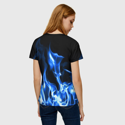Женская футболка 3D с принтом INTER, вид сзади #2