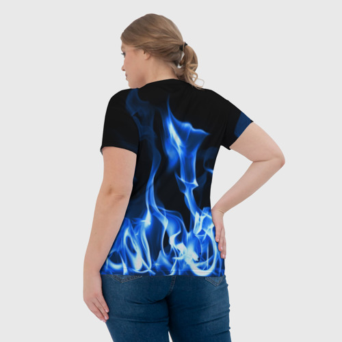 Женская футболка 3D с принтом INTER, вид сзади #2