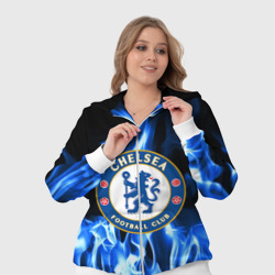 Костюм с принтом Chelsea для женщины, вид на модели спереди №4. Цвет основы: белый