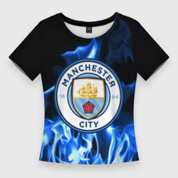 Женская футболка 3D Slim Manchester city