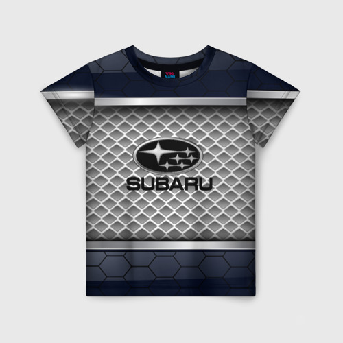 Детская футболка 3D с принтом SUBARU SPORT, вид спереди #2