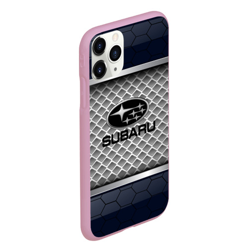 Чехол для iPhone 11 Pro Max матовый Subaru sport, цвет розовый - фото 3