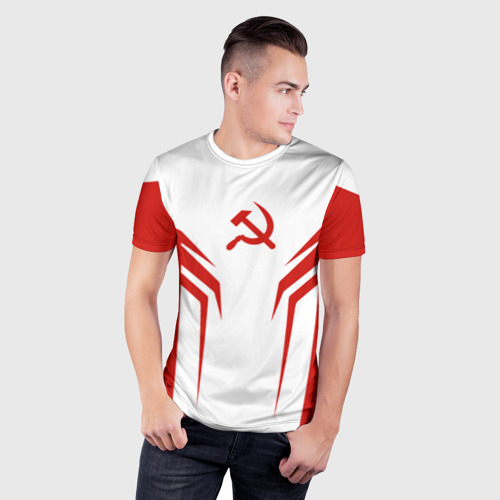 Мужская футболка 3D Slim СССР, цвет 3D печать - фото 3
