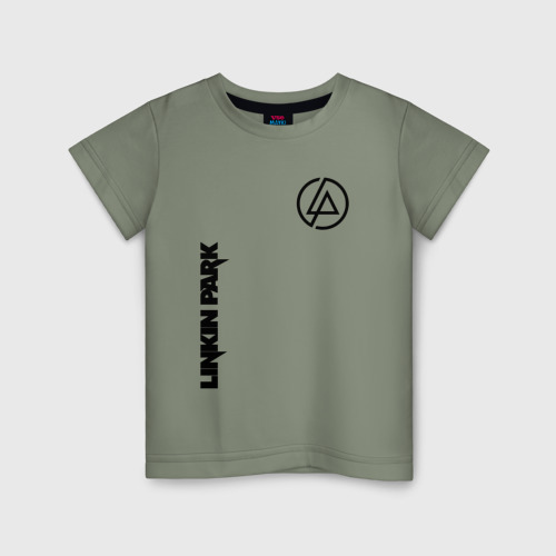 Детская футболка хлопок Linkin Park, цвет авокадо
