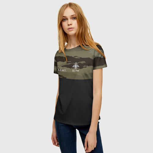 Женская футболка 3D Войска связи, цвет 3D печать - фото 3
