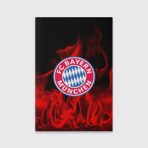 Обложка для паспорта матовая кожа Bayern Munchen, цвет синий