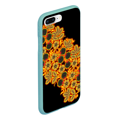 Чехол для iPhone 7Plus/8 Plus матовый Славянский орнамент, цвет мятный - фото 3