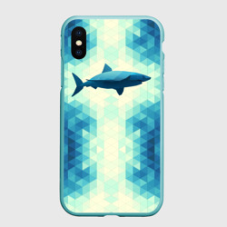 Чехол для iPhone XS Max матовый Акула