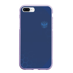 Чехол для iPhone 7Plus/8 Plus матовый Russia 2018 Light-Blue