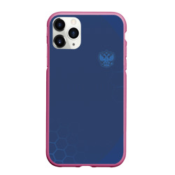 Чехол для iPhone 11 Pro матовый Russia 2018 Light-Blue