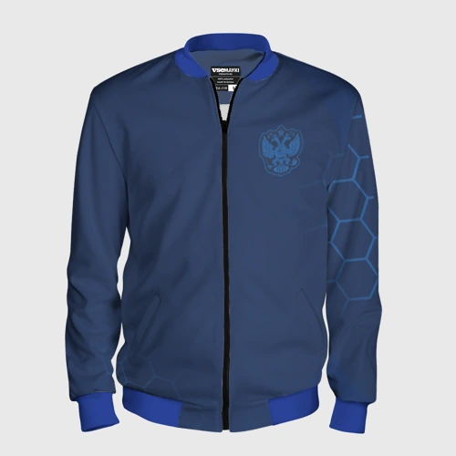 Мужской бомбер 3D Russia 2018 Light-Blue