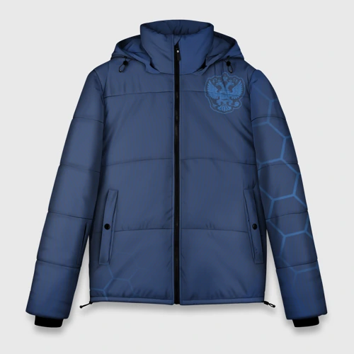 Мужская зимняя куртка 3D Russia 2018 Light-Blue