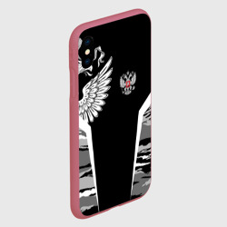 Чехол для iPhone XS Max матовый Камуфляж Россия - фото 2