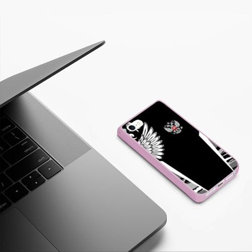 Чехол для iPhone 5/5S матовый Камуфляж Россия, цвет розовый - фото 5