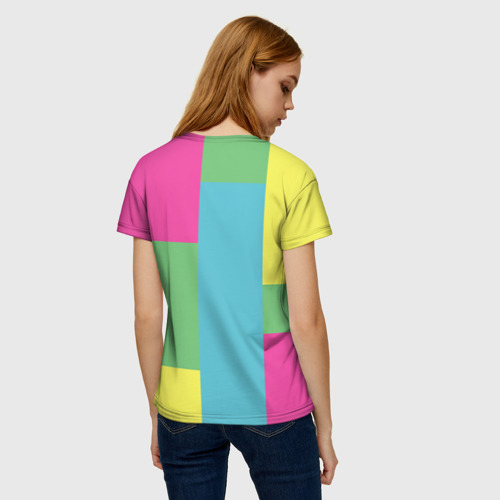 Женская футболка 3D Яркий Кот, цвет 3D печать - фото 4