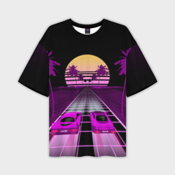 Мужская футболка oversize 3D Vaporwave