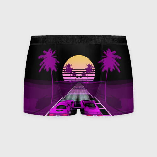 Мужские трусы 3D Vaporwave Фото 01 Мужские трусы 3D Vaporwave Фото 01