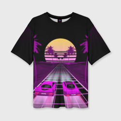 Женская футболка oversize 3D Vaporwave