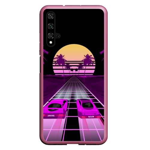 Чехол для Honor 20 Vaporwave, цвет малиновый