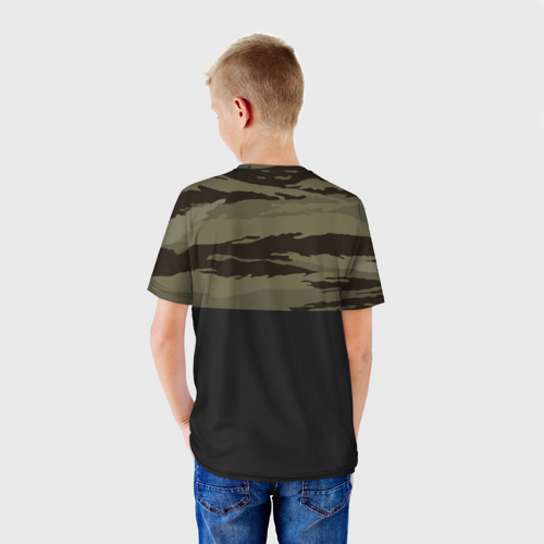 Детская футболка 3D Камуфляж ВКС РФ, цвет 3D печать - фото 4