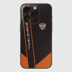 Чехол для iPhone 16 Pro силиконовый с защитой камеры Баскетбол