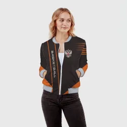 Женский бомбер 3D Баскетбол - фото 2