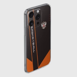 Чехол для iPhone 15 Pro Max силиконовый с защитой камеры Баскетбол - фото 2