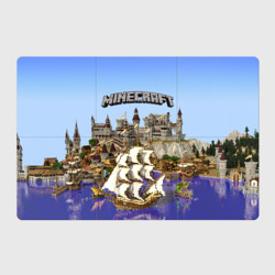 Магнитный плакат 3Х2 Корабль и замок в Minecraft