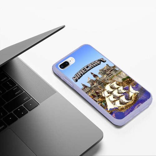 Чехол для iPhone 7Plus/8 Plus матовый с принтом Корабль и замок в манкрафт, фото #5